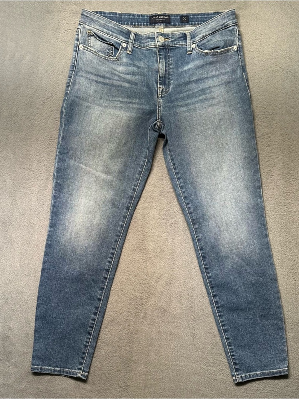 Lucky Brand Stella Women 12 31 Skinny Jeans Blue Low Rise Ankle EUC